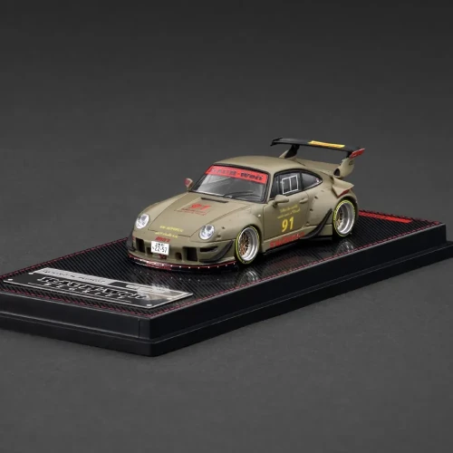 Ignition Model Porsche RWB 993 Matte Green 1:64 przód
