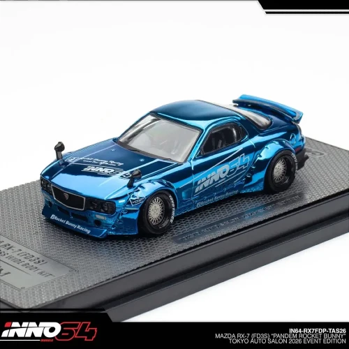 INNO64 Mazda RX-7 (FD3S) Pandem Rocket Bunny Tokyo Auto Salon 2026 1:64 przód