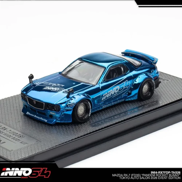 INNO64 Mazda RX-7 (FD3S) Pandem Rocket Bunny Tokyo Auto Salon 2026 1:64 przód
