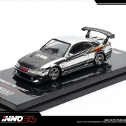 INNO64 Top Secret Nissan Silvia S15 Silver Chrome 2025 Tokyo Auto Salon 1:64 przód