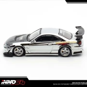 INNO64 Top Secret Nissan Silvia S15 Silver Chrome 2025 Tokyo Auto Salon 1:64 bok
