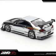 INNO64 Top Secret Nissan Silvia S15 Silver Chrome 2025 Tokyo Auto Salon 1:64 tył