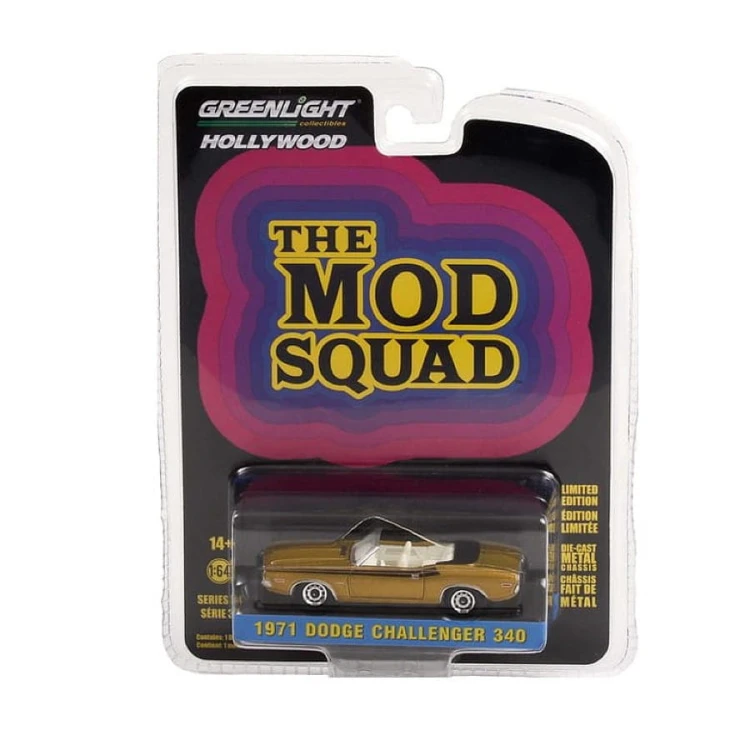 Greenlight 1971 Dodge Challenger 340 Convertible The Mod Squad 1:64 przód