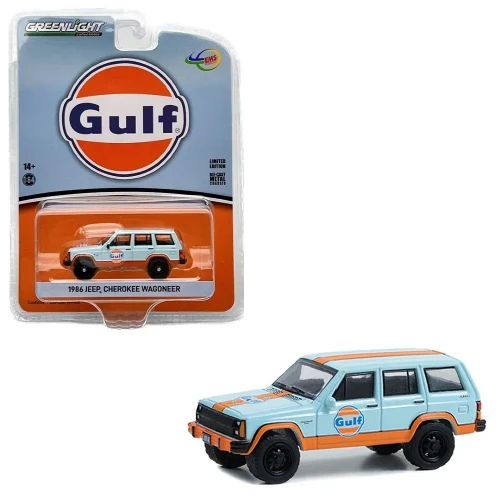 Greenlight 1986 Jeep Cherokee Wagoneer GULF Livery Limited Edition 1:64 bok