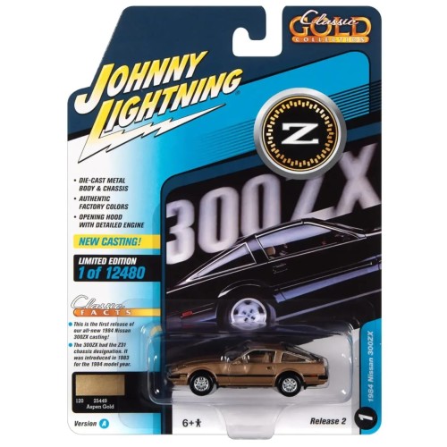 Johnny Lightning 1984 Nissan 300 ZX Aspen Gold Metallic 1:64 przód