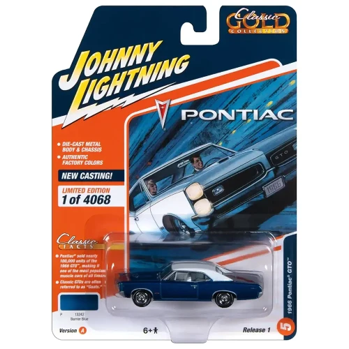 Johnny Lightning 1966 Pontiac GTO Barrier Blue 1:64 przód