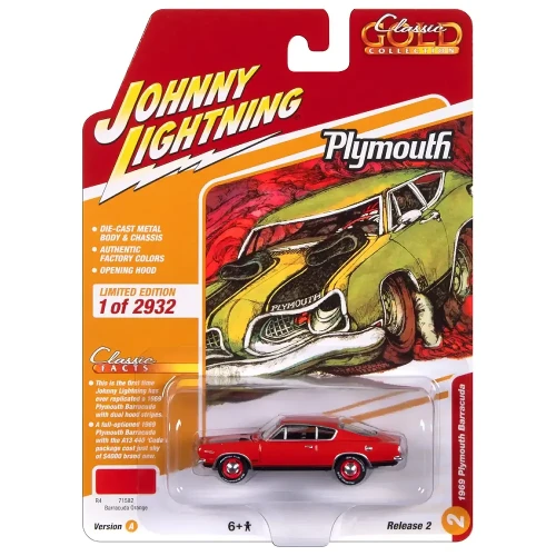 Johnny Lightning 1969 Plymouth Barracuda 1:64 przód