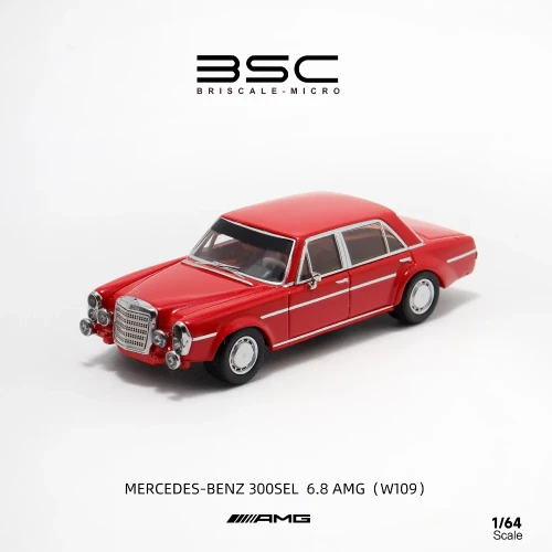 BSC Mercedes Benz 300SEL W109 AMG RED 1:64 przód