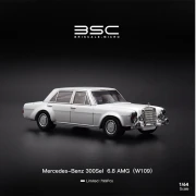 BSC Mercedes Benz 300SEL W109 AMG WHITE 1:64 przód detal
