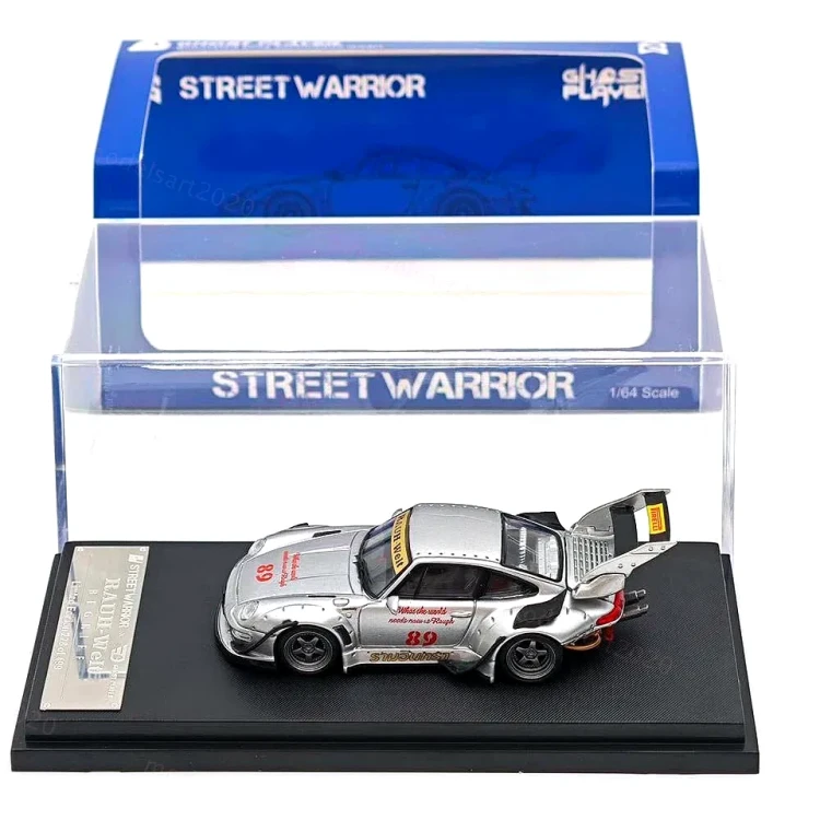 Street Weapon RWB 993 Zamac high tail grey 1:64 góra