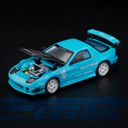 Pop Race Mazda RX7 FC3S Re-Amemiya Blue Tokyo Auto Salon 2026 1:64 przód detal