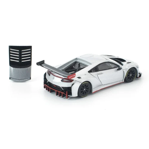 Pop Race Honda NSX CT3 EVO22 Silver Brazilian Event Exclusive 1:64 tył