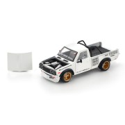 Pop Race Pandem Datsun 620 Pickup Truck White 1:64 przód detal