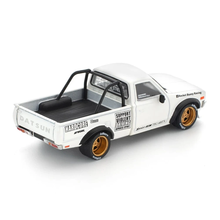 Pop Race Pandem Datsun 620 Pickup Truck White 1:64 tył