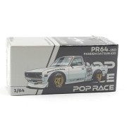 Pop Race Pandem Datsun 620 Pickup Truck White 1:64 box