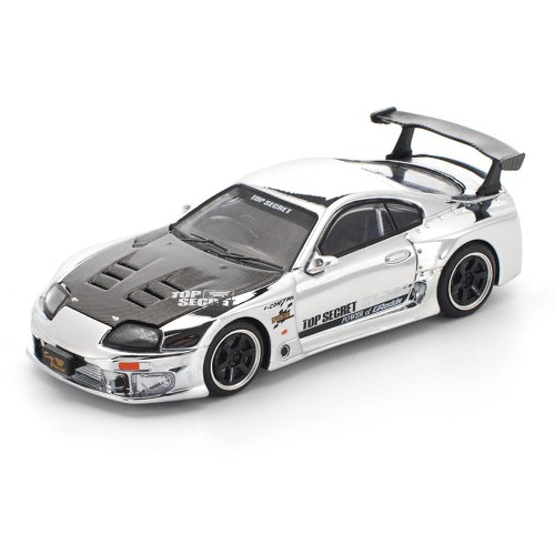 Pop Race Toyota Supra Top Secret GT300 Silver Chrome 1:64 przód