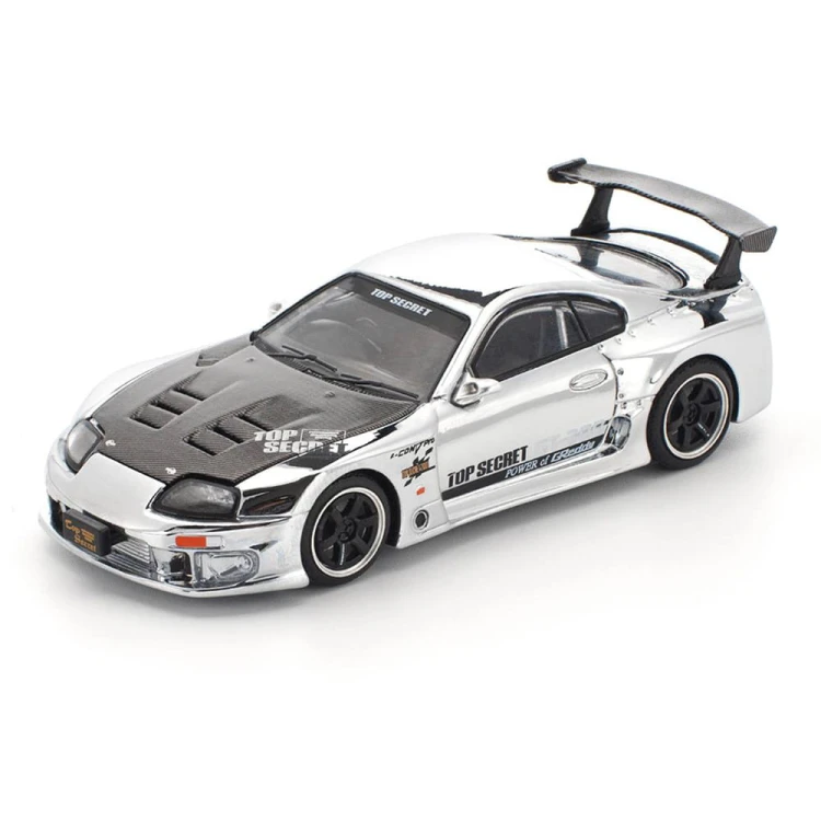 Pop Race Toyota Supra Top Secret GT300 Silver Chrome 1:64 przód