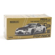 Pop Race Toyota Supra Top Secret GT300 Silver Chrome 1:64 box