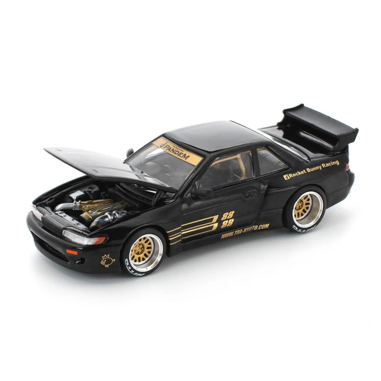 Pop Race Nissan Silvia S13 Pandem Black 1:64 przód detal