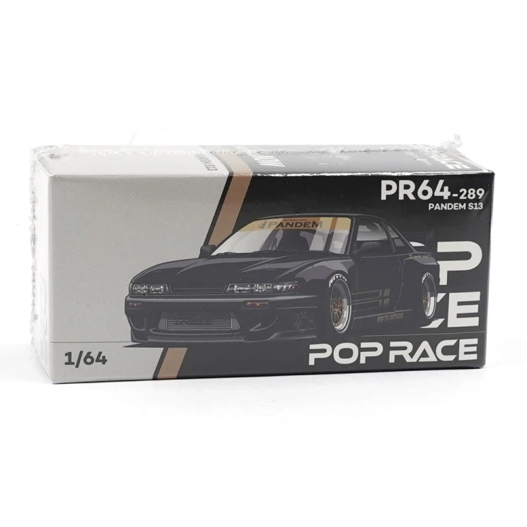 Pop Race Nissan Silvia S13 Pandem Black 1:64 box