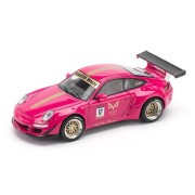 Pop Race Porsche 997 RWB AVA Pink 1:64 przód