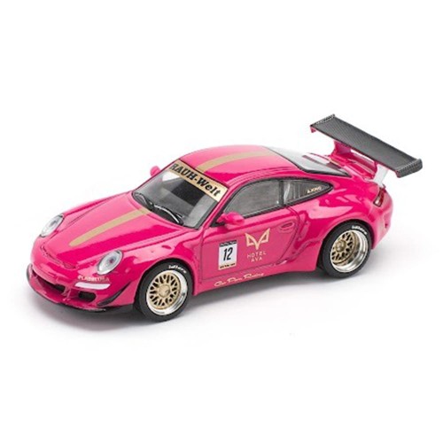 Pop Race Porsche 997 RWB AVA Pink 1:64 przód