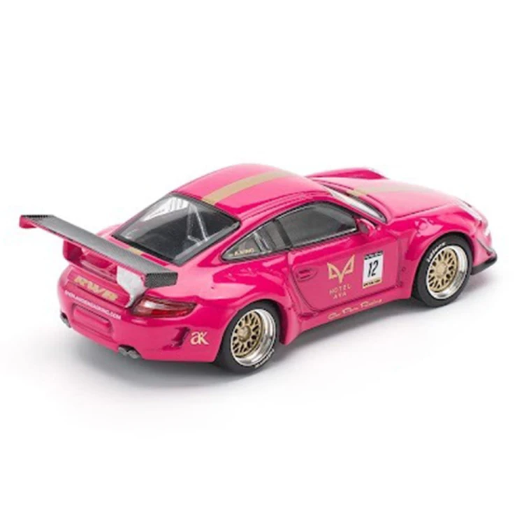 Pop Race Porsche 997 RWB AVA Pink 1:64 tył