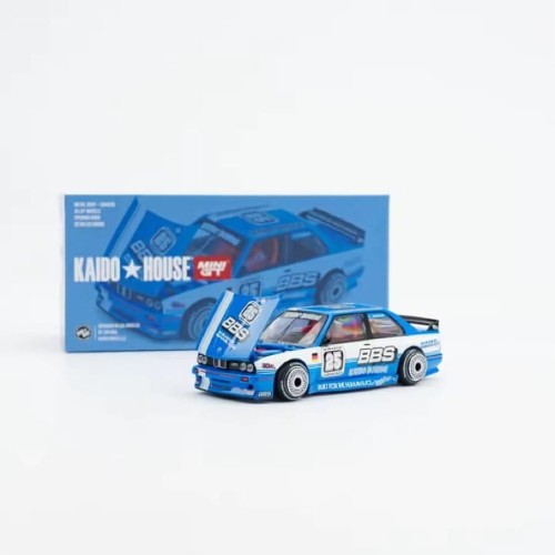 MINI GT Kaido House BMW M3 E30 Kaido Tournig Champ V1 BBS 1:64 box