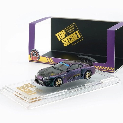 BM Creations Toyota Supra Top Secret JAZ80 Purple Australia Limited 1:64 box