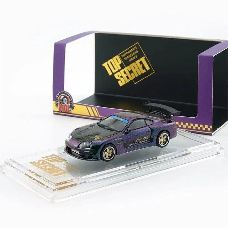 BM Creations Toyota Supra Top Secret JAZ80 Purple Australia Limited 1:64 box