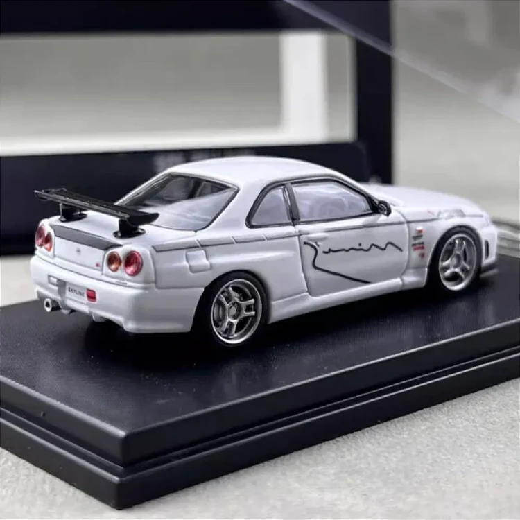 My Model Collect Nissan Skyline R34 V Spec White 1:64 tył