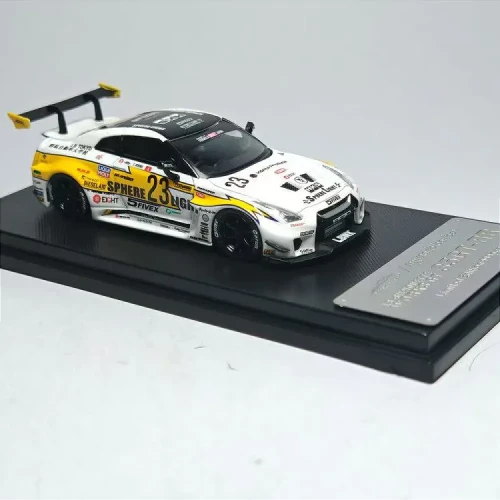 My Model Collect LBWK Nissan GTR GT R35 White Flash Livery 1:64 bok