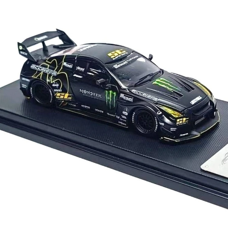 My Model Collect LBWK Nissan GT-R R35 Silhouette Works Black Monster Livery 1:64 bok