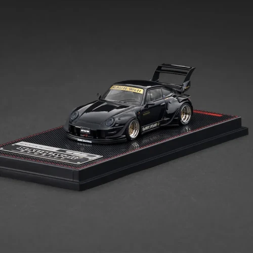 IGNITION MODEL Porsche 911 RWB 993 Black RAUH-Welt Begriff 1:64 przód