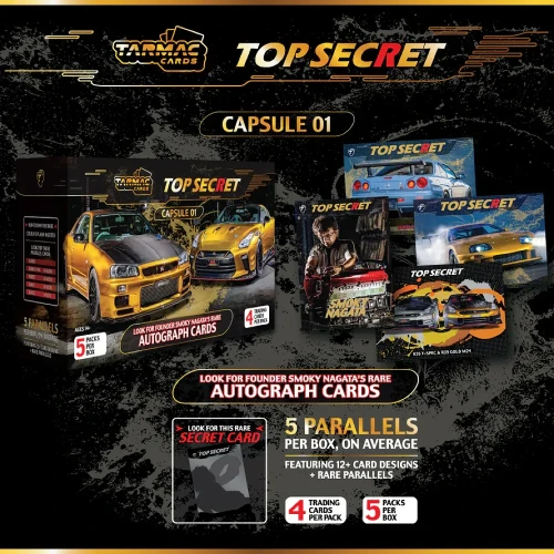 Tarmac Works Cards Top Secret Capsule 01 Box detal