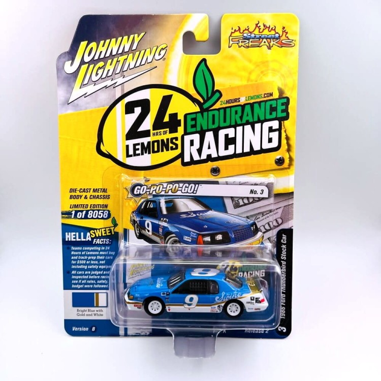 Johnny Lightning Ford 1986 Thunderbird Stock Car LM24h Blue 1:64 przód