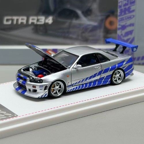 FOCAL HORIZON R34 FNF C-West Silver Blue Limited999 1:64 przód