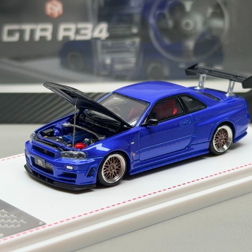 FOCAL HORIZON Nissan Skyline R34 Blue Limited999 1:64 przód