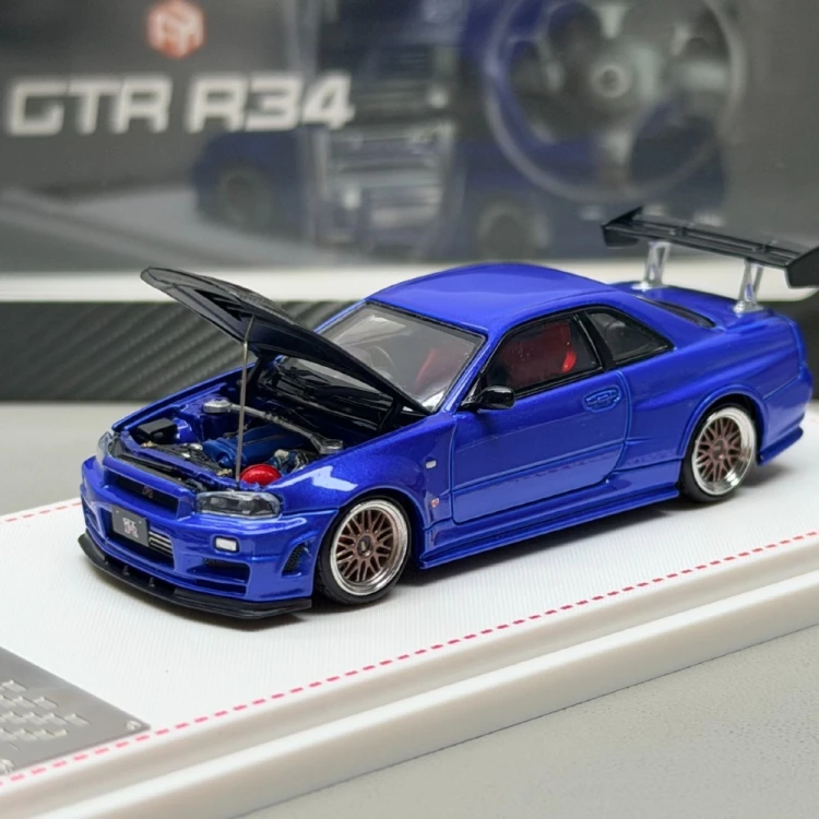 FOCAL HORIZON Nissan Skyline R34 Blue Limited999 1:64 przód