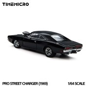 Time Micro 1969 Dodge Pro Street Charger – Black 1:64 tył