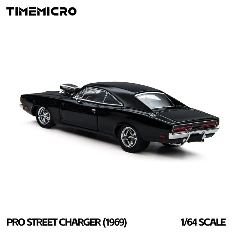 Time Micro 1969 Dodge Pro Street Charger – Black 1:64 tył