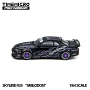 Time Micro Nissan Skyline R34 Smilodon Black Nightingale 1:64 bok