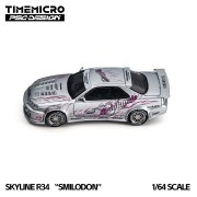 Time Micro Nissan Skyline R34 Smilodon Silver Nightingale 1:64 góra
