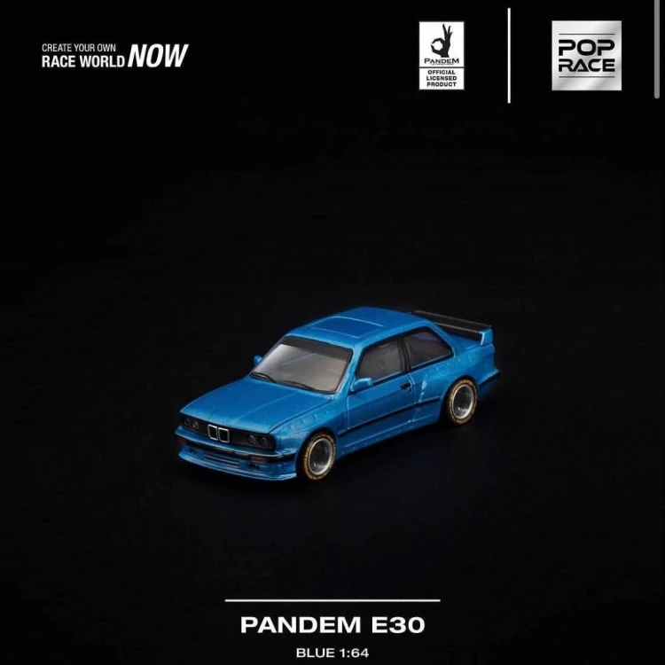 Pop Race Pandem E30 Blue 1:64 przód detal