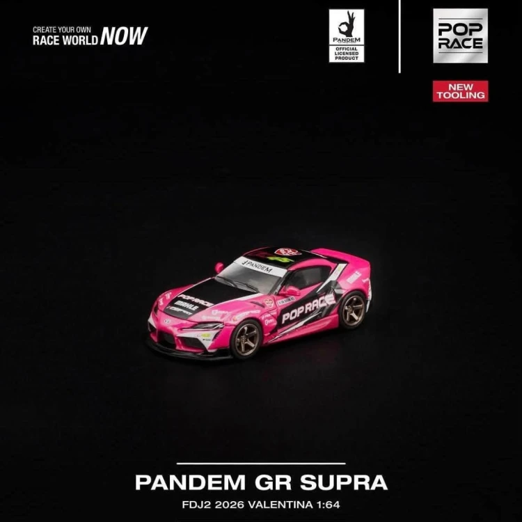 Pop Race Pandem GR Supra – FDJ2 2026 Valentina 1:64 przód detal