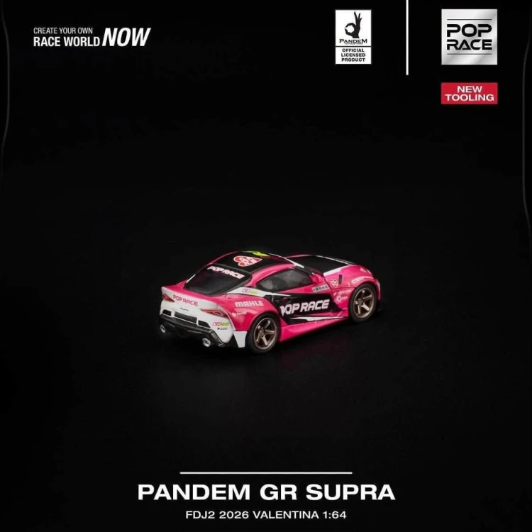 Pop Race Pandem GR Supra – FDJ2 2026 Valentina 1:64 tył