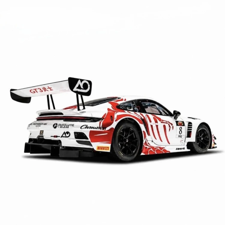 Spark &amp; AO Racing Porsche 911 GT3 Bushi Rex WINNER SUZUKA 1000 KM 1:64 tył