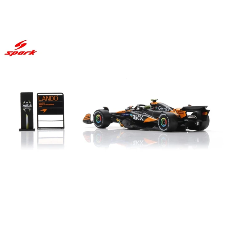 Spark McLaren MCL39 No.4 3rd Abu Dhabi GP 2025 Lando Norris F1 Drivers' World Champion 2025 1:64 tył