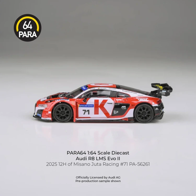 PARA64 Audi R8 LMS GT3 evo II 2025 12H of Misano-Juta Racing #71 1:64 bok