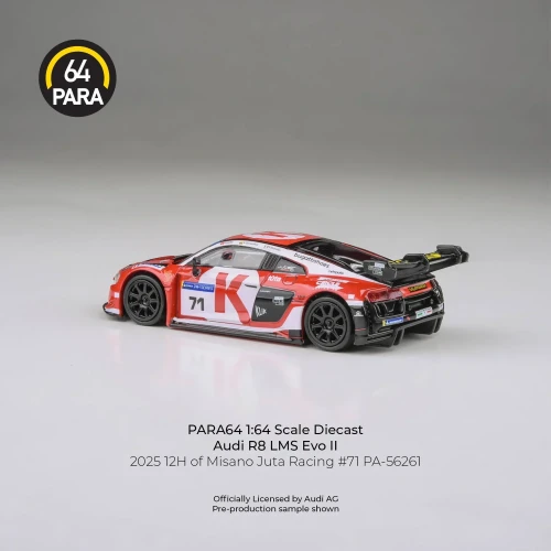 PARA64 Audi R8 LMS GT3 evo II 2025 12H of Misano-Juta Racing #71 1:64 tył